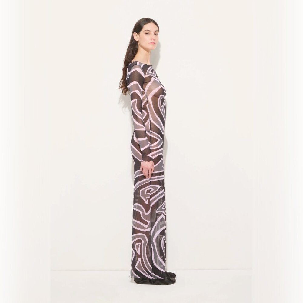 Emilio Pucci labirinto print tulle dress - black - Picture 2 of 14